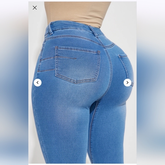 Fashion Nova Can't Deny You Sculpting Skinny Jeans - Light Wash Size 14 (NWT) - Picture 10 of 16